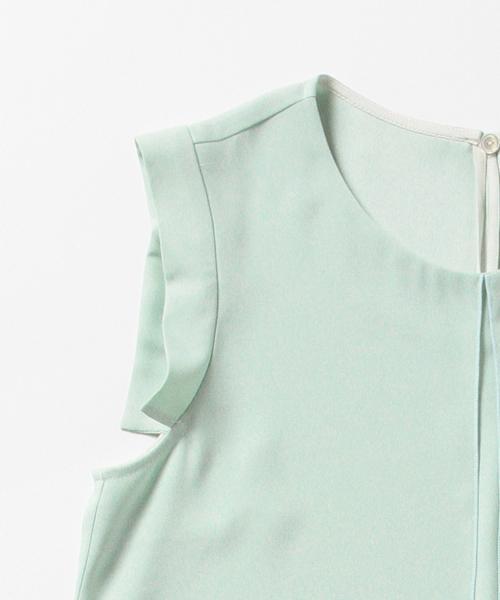 Demi-Luxe BEAMS（デミルクス ビームス）の「Demi-Luxe BEAMS / シフォン コンビ チュニック（シャツ/ブラウス・レディース・オフホワイト/ミント・36/38）」の4枚目の写真