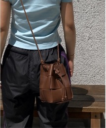 【HIKA】PUレザー 編み込みミニショルダーBAG