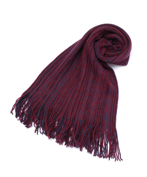 BEAMS（ビームス）の「BEAMS / ラッセル編み マフラー（マフラー・メンズ・グレー/チャコールグレー/ブラック/レッド/ワイン・ONE SIZE）」の5枚目の写真