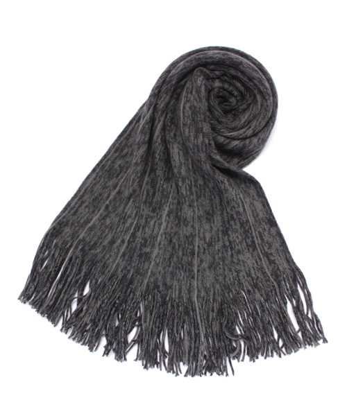 BEAMS（ビームス）の「BEAMS / ラッセル編み マフラー（マフラー・メンズ・グレー/チャコールグレー/ブラック/レッド/ワイン・ONE SIZE）」の2枚目の写真