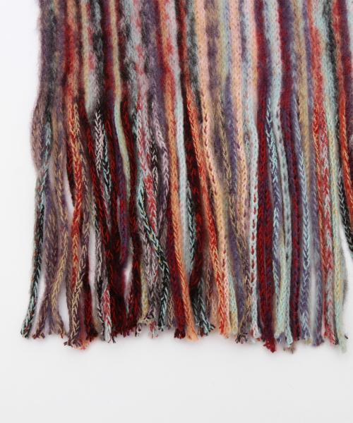 BEAMS（ビームス）の「BEAMS / ラッセル編み マフラー（マフラー・メンズ・グレー/チャコールグレー/ブラック/レッド/ワイン・ONE SIZE）」の9枚目の写真