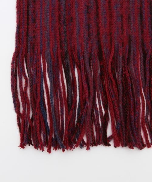 BEAMS（ビームス）の「BEAMS / ラッセル編み マフラー（マフラー・メンズ・グレー/チャコールグレー/ブラック/レッド/ワイン・ONE SIZE）」の12枚目の写真