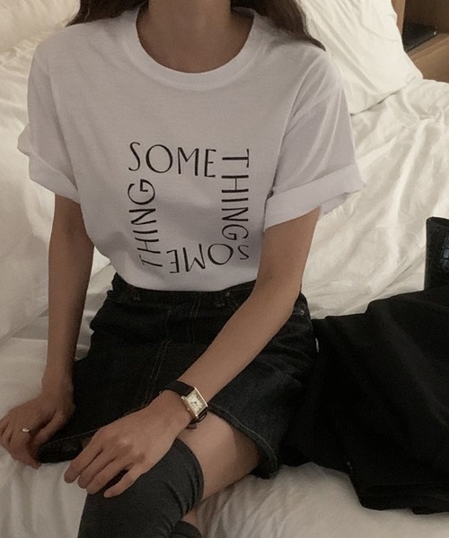 VitaFelice（ヴィータフェリーチェ）の「ロゴTシャツ半袖（Tシャツ/カットソー・レディース・ホワイト/ブラック・FREE）」の4枚目の写真