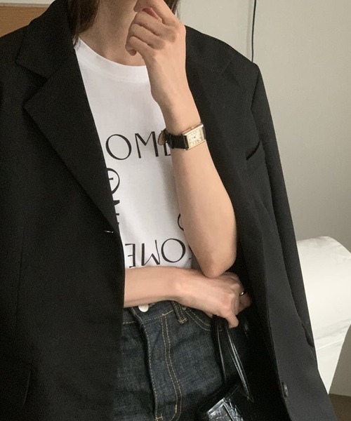 VitaFelice（ヴィータフェリーチェ）の「ロゴTシャツ半袖（Tシャツ/カットソー・レディース・ホワイト/ブラック・FREE）」の18枚目の写真