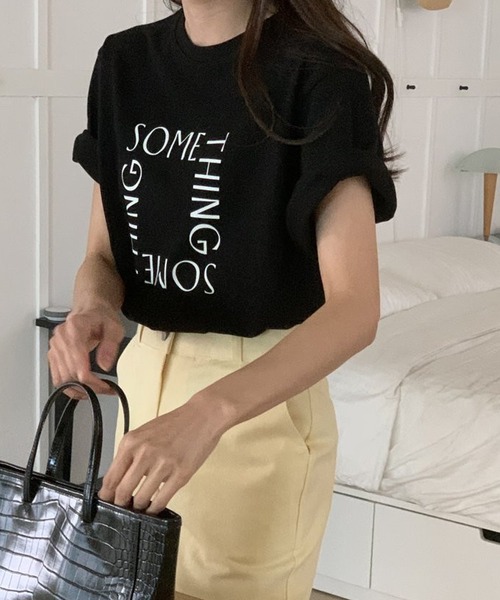 VitaFelice（ヴィータフェリーチェ）の「ロゴTシャツ半袖（Tシャツ/カットソー・レディース・ホワイト/ブラック・FREE）」の6枚目の写真