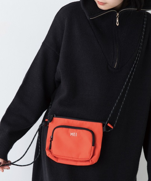 MEI（メイ）の「【MEI/メイ】ミニショルダーバッグ（ショルダーバッグ・レディース・ベージュ/ブラック/オレンジ/グレー・F）」の4枚目の写真