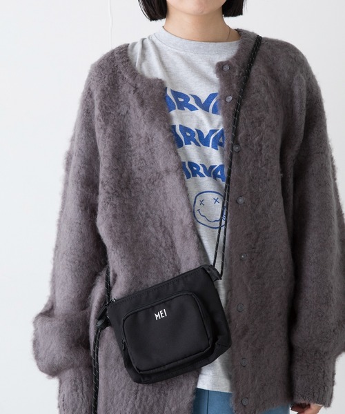 MEI（メイ）の「【MEI/メイ】ミニショルダーバッグ（ショルダーバッグ・レディース・ベージュ/ブラック/オレンジ/グレー・F）」の5枚目の写真