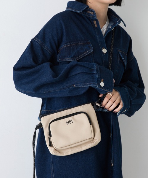 MEI（メイ）の「【MEI/メイ】ミニショルダーバッグ（ショルダーバッグ・レディース・ベージュ/ブラック/オレンジ/グレー・F）」の10枚目の写真