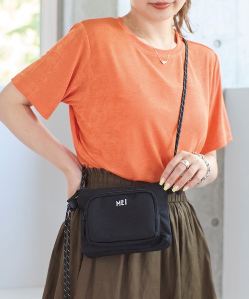 MEI（メイ）の「【MEI/メイ】ミニショルダーバッグ（ショルダーバッグ・レディース・ベージュ/ブラック/オレンジ/グレー・F）」の17枚目の写真
