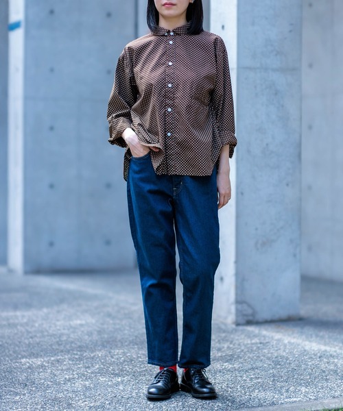 D.M.G.（ドミンゴ）の「[D.M.G. / ディーエムジー] 綿ライクストレッチデニム イージーテーパードデニム（デニムパンツ・レディース・ワンウォッシュ・M/S/SS/L）」の11枚目の写真