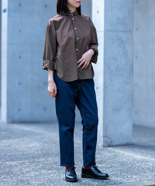 D.M.G.（ドミンゴ）の「[D.M.G. / ディーエムジー] 綿ライクストレッチデニム イージーテーパードデニム（デニムパンツ・レディース・ワンウォッシュ・M/S/SS/L）」の12枚目の写真