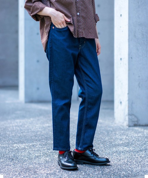 D.M.G.（ドミンゴ）の「[D.M.G. / ディーエムジー] 綿ライクストレッチデニム イージーテーパードデニム（デニムパンツ・レディース・ワンウォッシュ・M/S/SS/L）」の9枚目の写真