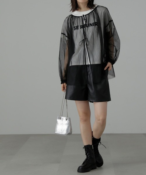 FREE'S MART（フリーズマート）の「◆【低身長サイズ/Sシリーズ対応】合皮ショートパンツ（その他パンツ・レディース・ブラック・X-SMALL/SMALL/MEDIUM）」の5枚目の写真