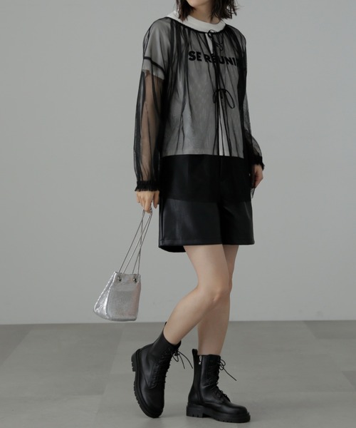 FREE'S MART（フリーズマート）の「◆【低身長サイズ/Sシリーズ対応】合皮ショートパンツ（その他パンツ・レディース・ブラック・X-SMALL/SMALL/MEDIUM）」の6枚目の写真