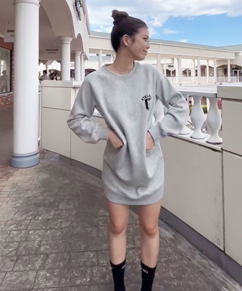 GAP（ギャップ）の「ヴィンテージソフト Gapロゴ スウェットワンピース（ワンピース・レディース・ネイビー/カーキ/ブラック/ライトグレー/ベージュ・L/S/M/XL/XS/XXS）」の2枚目の写真