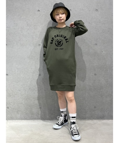 GAP（ギャップ）の「ヴィンテージソフト Gapロゴ スウェットワンピース（ワンピース・レディース・ネイビー/カーキ/ブラック/ライトグレー/ベージュ・L/S/M/XL/XS/XXS）」の20枚目の写真