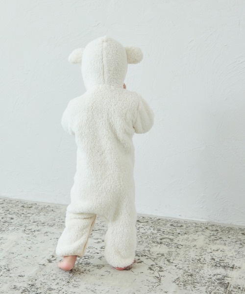 pairmanon（ペアマノン）の「【リンクコーデ】【ベビー】 ボア アニマル 耳付き カバーオール ロンパース（ロンパース・キッズ・アイボリー/ブラック/ピンク系その他/ブラック系その他/ホワイト系その他/ベージュ系その他/ベージュ/モカ/ブラック系その他2・70/80）」の13枚目の写真