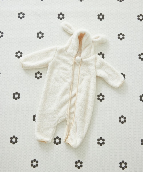 pairmanon（ペアマノン）の「【リンクコーデ】【ベビー】 ボア アニマル 耳付き カバーオール ロンパース（ロンパース・キッズ・アイボリー/ブラック/ピンク系その他/ブラック系その他/ホワイト系その他/ベージュ系その他/ベージュ/モカ/ブラック系その他2・70/80）」の16枚目の写真