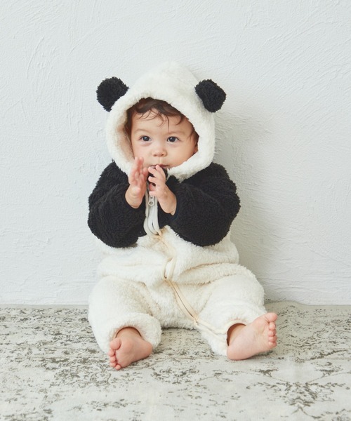 pairmanon（ペアマノン）の「【リンクコーデ】【ベビー】 ボア アニマル 耳付き カバーオール ロンパース（ロンパース・キッズ・アイボリー/ブラック/ピンク系その他/ブラック系その他/ホワイト系その他/ベージュ系その他/ベージュ/モカ/ブラック系その他2・70/80）」の21枚目の写真