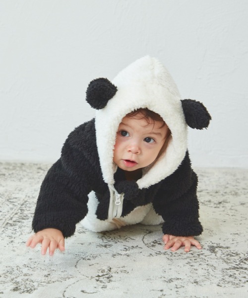 pairmanon（ペアマノン）の「【リンクコーデ】【ベビー】 ボア アニマル 耳付き カバーオール ロンパース（ロンパース・キッズ・アイボリー/ブラック/ピンク系その他/ブラック系その他/ホワイト系その他/ベージュ系その他/ベージュ/モカ/ブラック系その他2・70/80）」の22枚目の写真