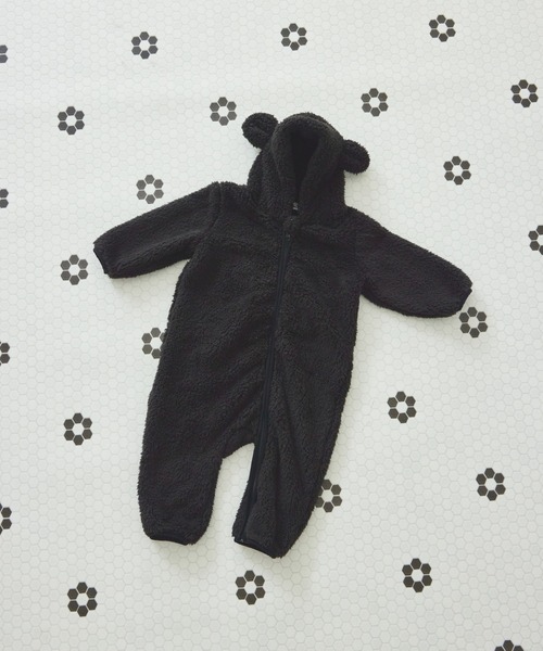 pairmanon（ペアマノン）の「【リンクコーデ】【ベビー】 ボア アニマル 耳付き カバーオール ロンパース（ロンパース・キッズ・アイボリー/ブラック/ピンク系その他/ブラック系その他/ホワイト系その他/ベージュ系その他/ベージュ/モカ/ブラック系その他2・70/80）」の10枚目の写真