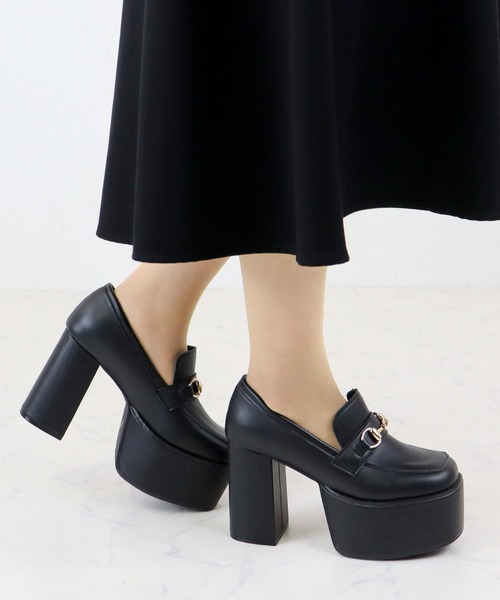 LOVEHUNTER(ラブハンター)の「Love Hunter /10.5cm厚底 チャンキーヒール スクエアトゥ ローファー ビットローファー (1634)(1635)(ローファー・レディース・ブラック系その他/アイボリー/アイボリー系2/ブラック/ブラック系2/ブラック系その他2/シルバー/シルバー系その他2・L/M/S/LL/SS/3L)」の19枚目の写真