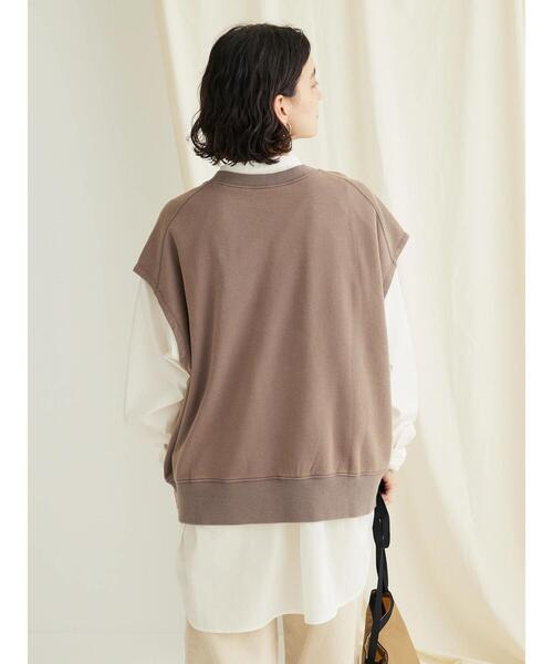 CRAFT STANDARD BOUTIQUE(クラフトスタンダードブティック)の「ミニ裏毛 パウダー加工 2wayクラックPTベスト(ベスト・レディース・グリーン/ブラック/ブラウン/オレンジ系その他・FREE)」の17枚目の写真