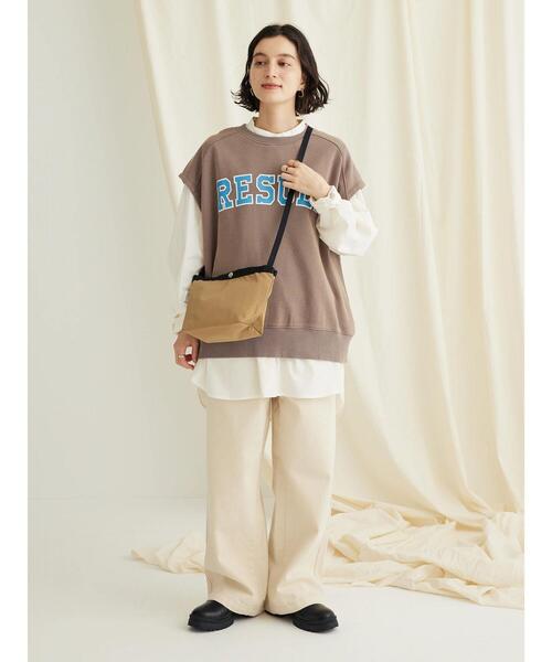 CRAFT STANDARD BOUTIQUE(クラフトスタンダードブティック)の「ミニ裏毛 パウダー加工 2wayクラックPTベスト(ベスト・レディース・グリーン/ブラック/ブラウン/オレンジ系その他・FREE)」の16枚目の写真