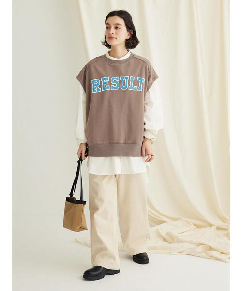 CRAFT STANDARD BOUTIQUE(クラフトスタンダードブティック)の「ミニ裏毛 パウダー加工 2wayクラックPTベスト(ベスト・レディース・グリーン/ブラック/ブラウン/オレンジ系その他・FREE)」の15枚目の写真