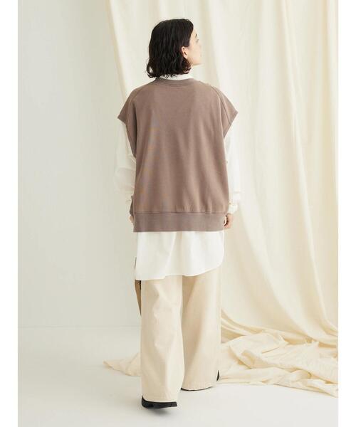 CRAFT STANDARD BOUTIQUE(クラフトスタンダードブティック)の「ミニ裏毛 パウダー加工 2wayクラックPTベスト(ベスト・レディース・グリーン/ブラック/ブラウン/オレンジ系その他・FREE)」の12枚目の写真
