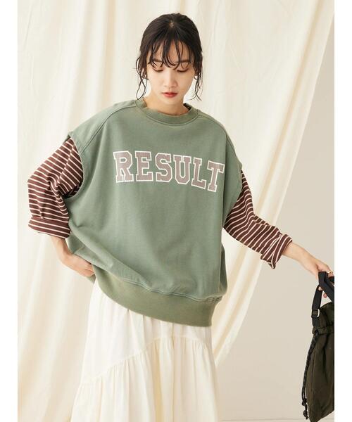 CRAFT STANDARD BOUTIQUE(クラフトスタンダードブティック)の「ミニ裏毛 パウダー加工 2wayクラックPTベスト(ベスト・レディース・グリーン/ブラック/ブラウン/オレンジ系その他・FREE)」の10枚目の写真