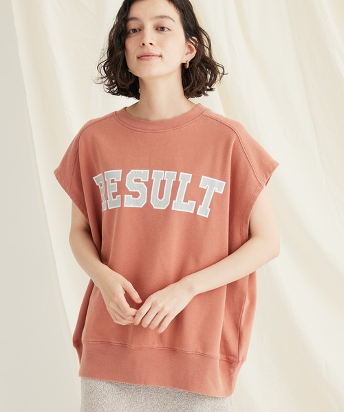 CRAFT STANDARD BOUTIQUE(クラフトスタンダードブティック)の「ミニ裏毛 パウダー加工 2wayクラックPTベスト(ベスト・レディース・グリーン/ブラック/ブラウン/オレンジ系その他・FREE)」の4枚目の写真