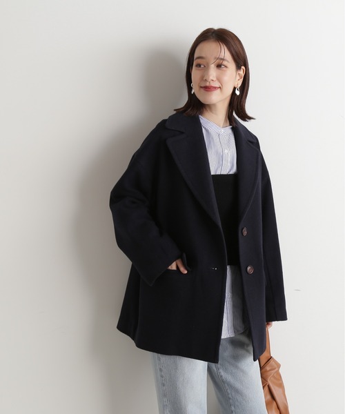 N.（N. Natural Beauty Basic）（エヌエヌナチュラルビューティーベーシック）の「【S Size Line】◆ライトリニューウールテイラーコート（その他アウター・レディース・ブラウン/ネイビー・SMALL/MEDIUM）」の20枚目の写真