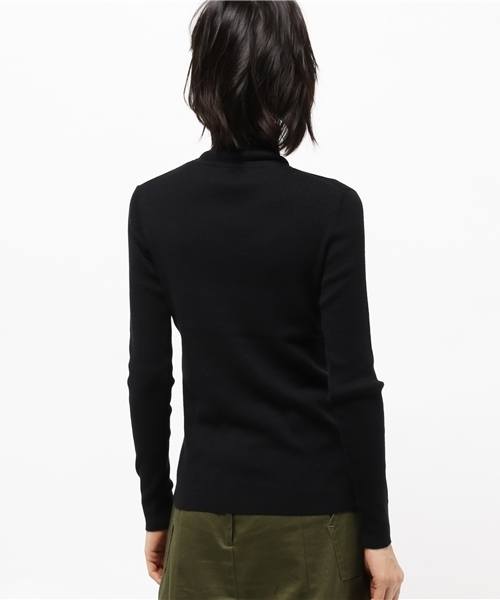 ELFORBR(エルフォーブル)の「シルク×コットンリブタートル(ニット/セーター・レディース・ホワイト/ブラック・MEDIUM)」の8枚目の写真