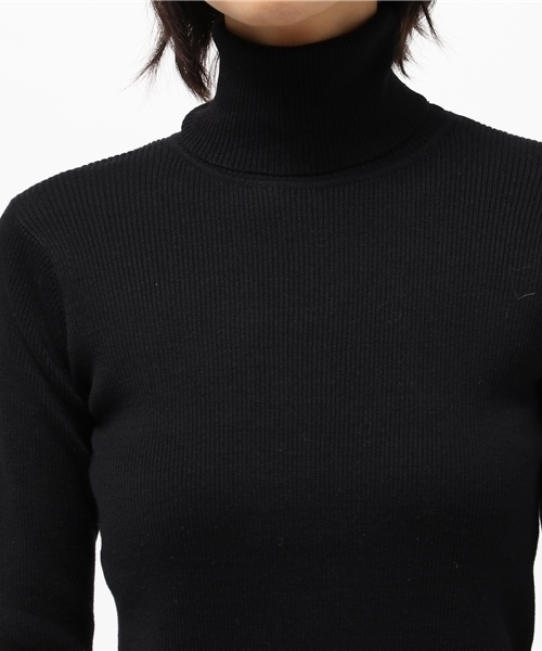 ELFORBR(エルフォーブル)の「シルク×コットンリブタートル(ニット/セーター・レディース・ホワイト/ブラック・MEDIUM)」の9枚目の写真