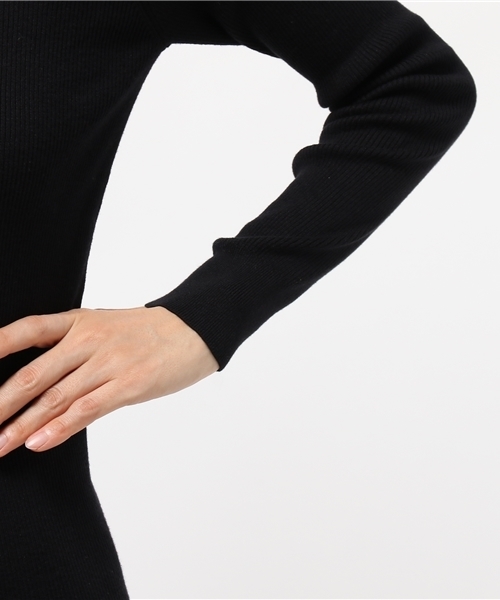 ELFORBR(エルフォーブル)の「シルク×コットンリブタートル(ニット/セーター・レディース・ホワイト/ブラック・MEDIUM)」の10枚目の写真