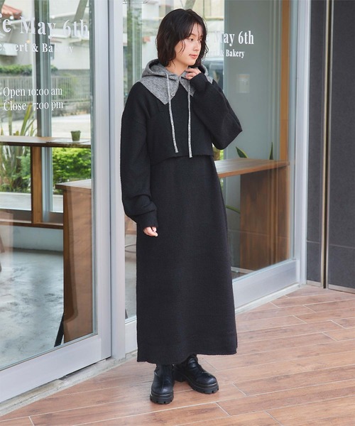 titivate(ティティベイト)の「バラクラバ(ニットキャップ/ビーニー・レディース・杢グレー/ホワイト系その他/ピンク・FREE)」の11枚目の写真