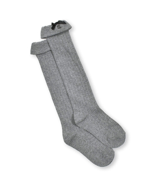 BeBe（ベベ）の「ロゴ刺繍ハイソックス(13~24cm)（ソックス/靴下・キッズ・グレー/ネイビー・21.0cm/17.0cm/24.0cm/19.0cm/15.0cm）」の8枚目の写真