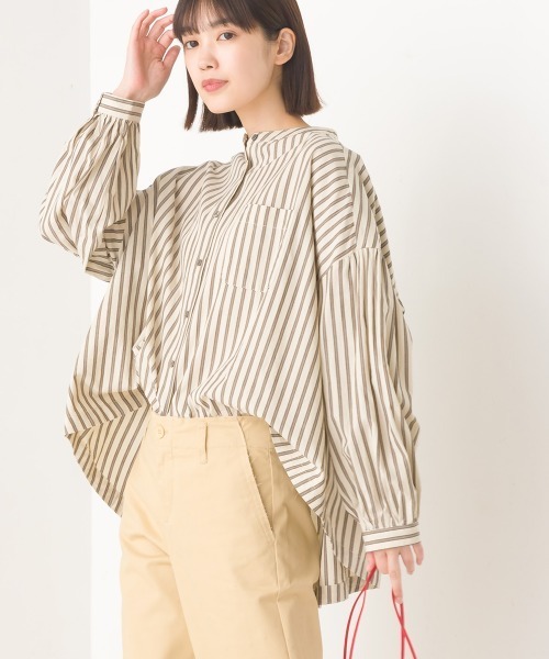 OMNES（オムネス）の「製品洗いブロードボリューム袖長袖シャツ（シャツ/ブラウス・レディース・ブラック系その他/ホワイト/ブルー/ブルー系その他/ピンク/ベージュ/ライトグレー/ベージュ系その他/ベージュ系その他2/グレー系その他/ブルー系その他2/ブラック系その他2/ライトブルー/ベージュ系その他3・FREE）」の7枚目の写真