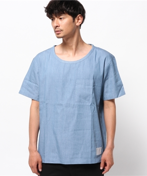 WEGO（ウィゴー）の「WEGO/デニムプルオーバーシャツ（シャツ/ブラウス・メンズ・ライトインディゴブルー/その他1・LARGE/MEDIUM）」の3枚目の写真