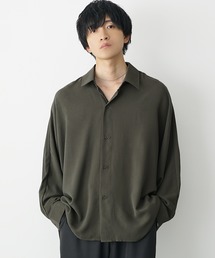 【MinoriTY】落ち感ドルマンスリーブビッグシャツ 長袖シャツ ビッグシルエット ルーズシルエット レギュラーカラー メンズ 秋服