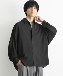 【MinoriTY】落ち感ドルマンスリーブビッグシャツ 長袖シャツ ビッグシルエット ルーズシルエット レギュラーカラー メンズ 秋服