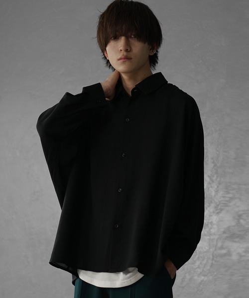 MinoriTY】落ち感ドルマンスリーブビッグシャツ 長袖シャツ ビッグ