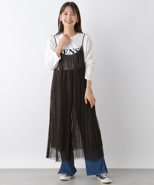 LEPSIM(レプシィム)の「チュールレイヤーキャミワンピース 967934(ワンピース・レディース・ブラウン/ブラック・FREE)」の1枚目の写真