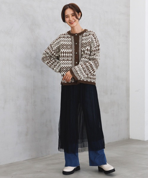 LEPSIM(レプシィム)の「チュールレイヤーキャミワンピース 967934(ワンピース・レディース・ブラウン/ブラック・FREE)」の4枚目の写真