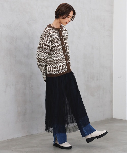 LEPSIM(レプシィム)の「チュールレイヤーキャミワンピース 967934(ワンピース・レディース・ブラウン/ブラック・FREE)」の5枚目の写真