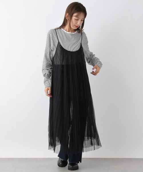 LEPSIM(レプシィム)の「チュールレイヤーキャミワンピース 967934(ワンピース・レディース・ブラウン/ブラック・FREE)」の8枚目の写真