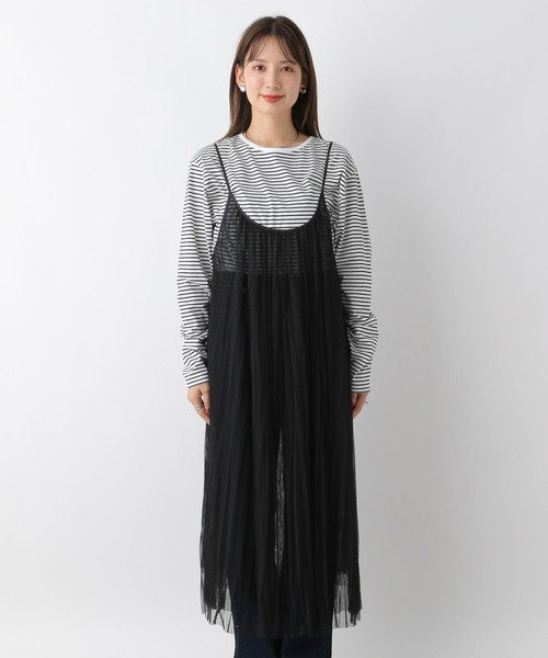 LEPSIM(レプシィム)の「チュールレイヤーキャミワンピース 967934(ワンピース・レディース・ブラウン/ブラック・FREE)」の11枚目の写真