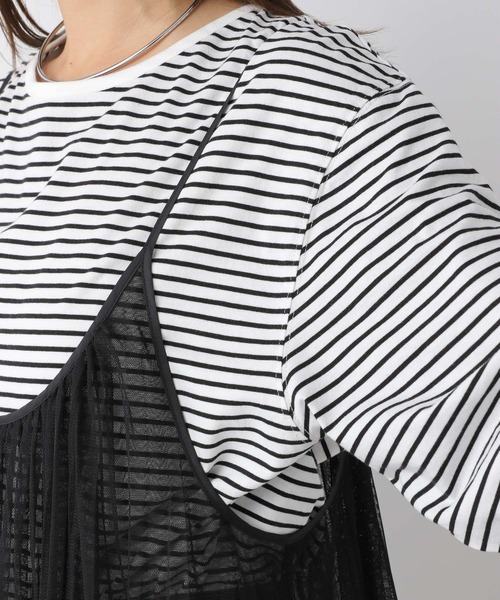 LEPSIM(レプシィム)の「チュールレイヤーキャミワンピース 967934(ワンピース・レディース・ブラウン/ブラック・FREE)」の15枚目の写真