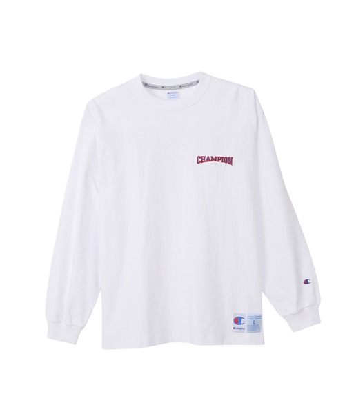 Champion(チャンピオン)の「【Champion/チャンピオン】メンズ アクションスタイル ロングスリーブTシャツ(Tシャツ/カットソー・メンズ・オレンジ/ホワイト/グレー/ブラック・LARGE/X-LARGE/MEDIUM/SMALL)」の2枚目の写真